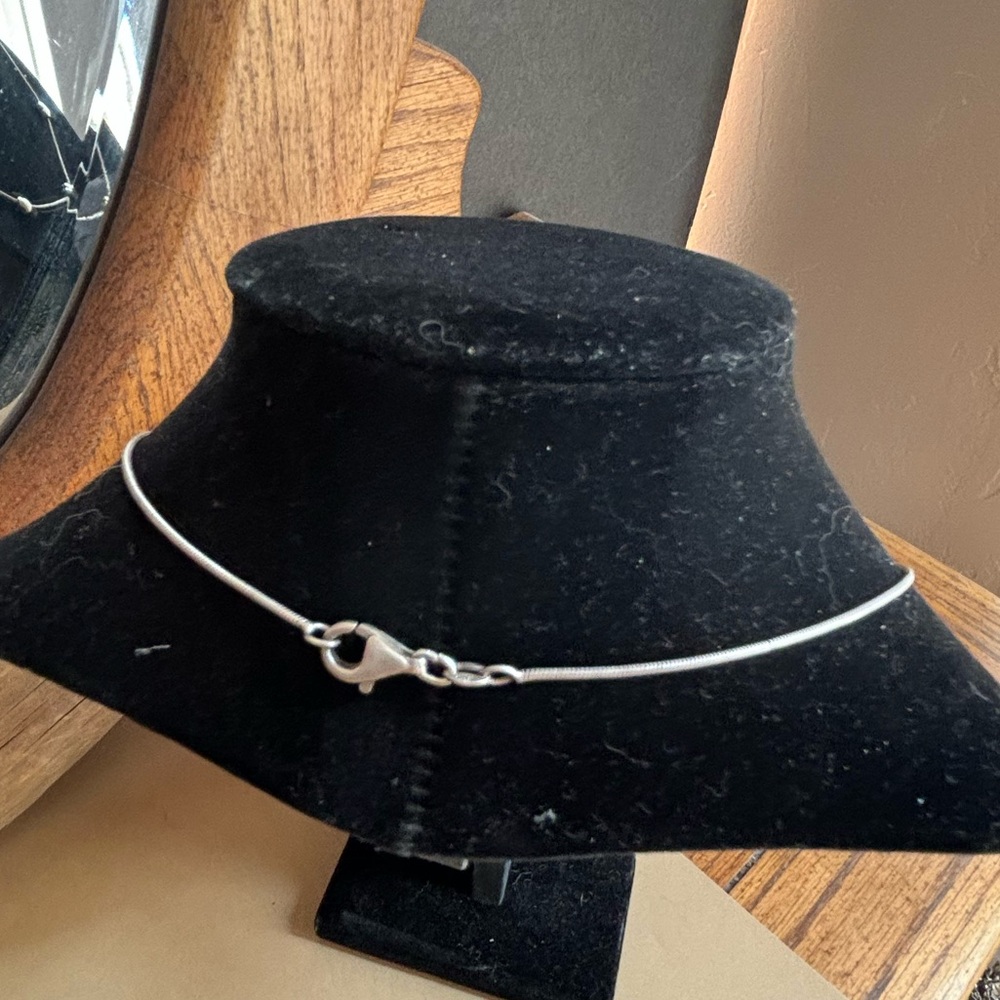 Solid 925 Silver Heart Charm Necklace - image 5